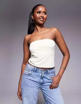 Топ-бандо из полиамида премиум-класса ASOS DESIGN желтого цвета