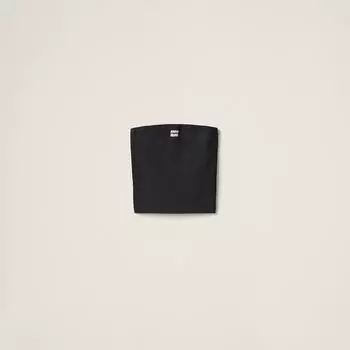 Топ-Бандо из вискозы Miu Miu, черный