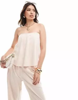 Топ-бандо JDY с драпировкой, светло-розовый