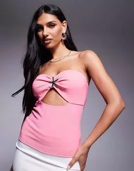 Топ-бандо River Island с отделкой в виде морской звезды, ярко-розового цвета