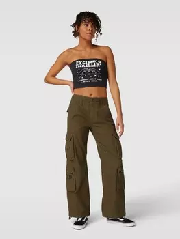 Топ-бандо с эффектным принтом Review, черный