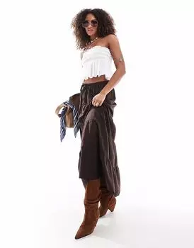 Топ-бандо Stradivarius STR белого цвета