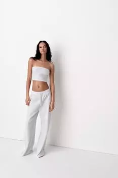 Топ-бандо ZARA, серый мергель