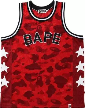 Топ BAPE Color Camo Bape Basketball Tank Top 'Red', красный
