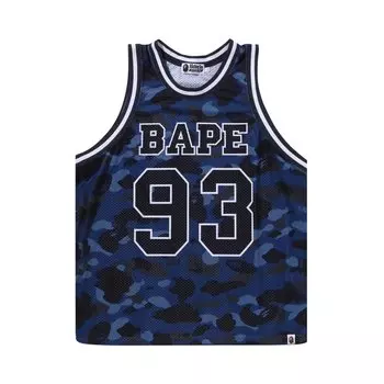 Топ BAPE Color Camo Basketball Tank Top, синий