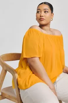 Топ Бардо Simply Be, оранжевый