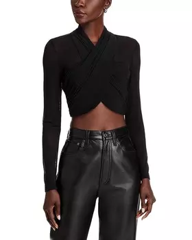 Топ Bardot Aliya Crossover, черный