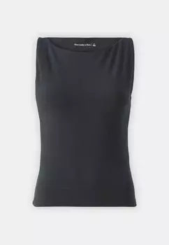 Топ BARE SEAMLESS BOATNECK Abercrombie & Fitch, черный