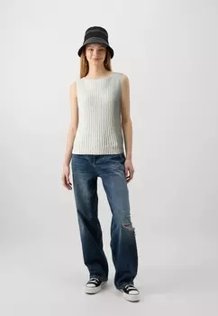 Топ BARE SHAKER TANK Abercrombie & Fitch, слоновая кость