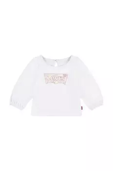 ТОП BATWING LS с длинными рукавами из хлопка для малышей Levi's, белый