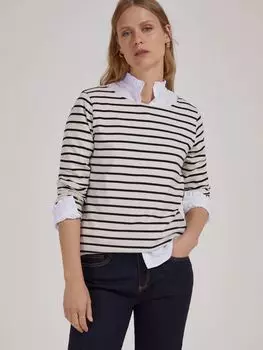 Топ Baukjen Ashley в полоску из органического материала, античный белый