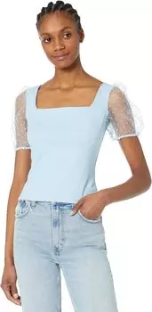 Топ BCBGeneration Puff Sleeve Top V1VX1T11, цвет Aquamarine