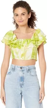 Топ BCBGeneration Ruffle Neck Top V1VX3T04, цвет Abstract Swirl