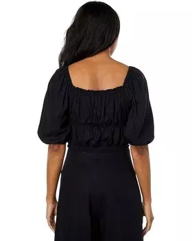 Топ BCBGMAXAZRIA 3/4 Sleeve Top, черный