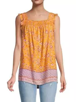 Топ Beach Lunch Lounge Selah с принтом, papaya