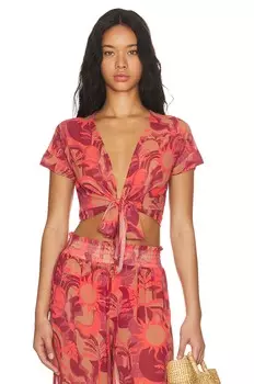 Топ BEACH RIOT X Revolve Quinn, цвет Desert Oasis