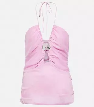 Топ Becki из хлопка и шелка с принтом ISABEL MARANT, разноцветный