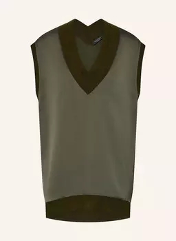 Топ Берн в списке материалов Allsaints, зеленый