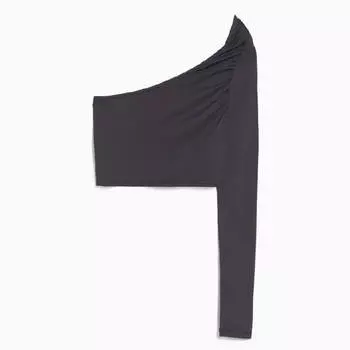 Топ Bershka Asymmetric, серый