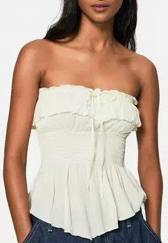 Топ Bershka, бежевый