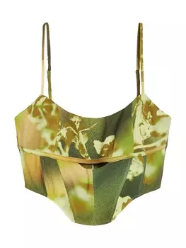 Топ Bershka, цвет Green/Olive/Pastel green/Light green