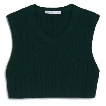 Топ Bershka Knit, темно-зеленый