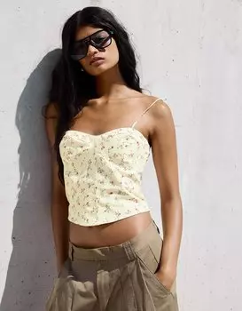 Топ Bershka, кремовый