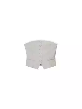 Топ Bershka, пятнистый серый