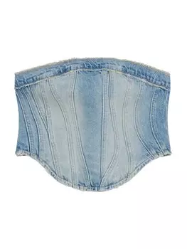 Топ Bershka, синий джинсовый