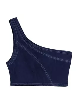 Топ Bershka, синий джинсовый