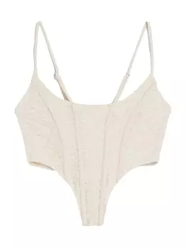 Топ Bershka, светло-бежевый