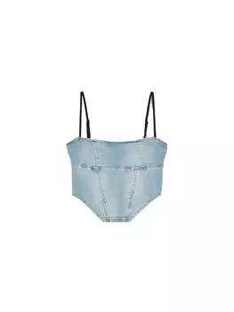 Топ Bershka, светло-синий