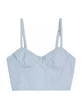 Топ Bershka, светло-синий