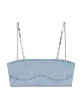 Топ Bershka, светло-синий