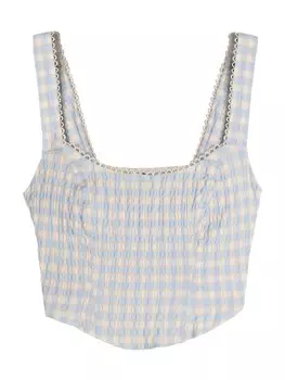 Топ Bershka, светло-синий
