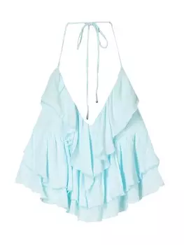 Топ Bershka, светло-синий