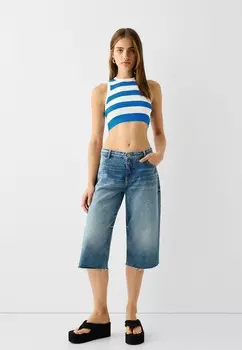 Топ Bershka, темно-синий