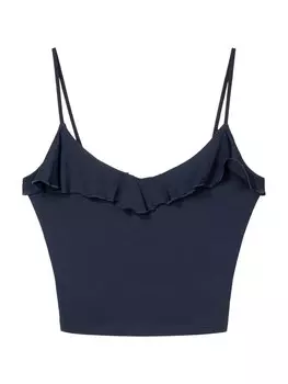 Топ Bershka, темно-синий