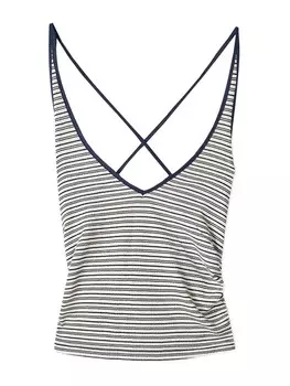 Топ Bershka, темно-синий