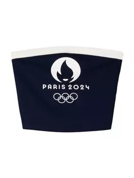 Топ Bershka, темно-синий