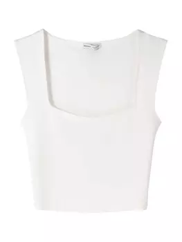 Топ Bershka Top, кремовый