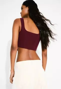 Топ Bershka, винно-красный