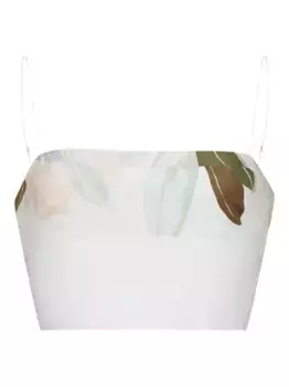 Топ Bex без рукавов Adam Lippes, белый