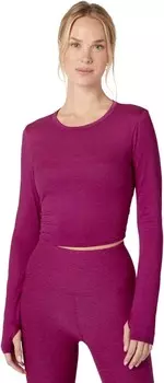 Топ Beyond Yoga Featherweight Sunrise Cropped Pullover, цвет Magenta Heather
