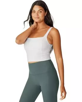Топ Beyond Yoga Spacedye Impress Cropped Tank, цвет Cloud White