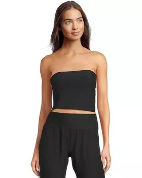 Топ Beyond Yoga Spacedye Strapless Stripe Top, цвет Darkest Night/Cloud White