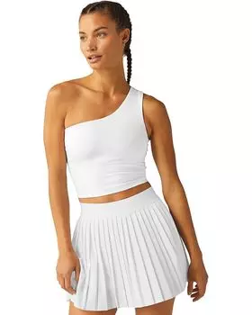 Топ Beyond Yoga Spacedye The Bold Shoulder Cropped Tank, цвет Cloud White