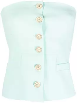 Топ без бретелей PINKO, зеленый