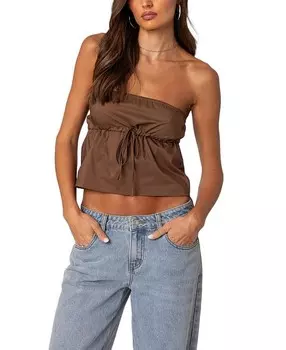 Топ без бретелек Edikted Reva, коричневый