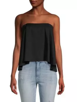 Топ без Бретелек Susana Monaco с оборками, черный